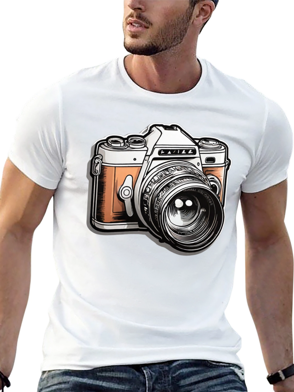 Retro Camera Graphic T-Shirt - Classic Style