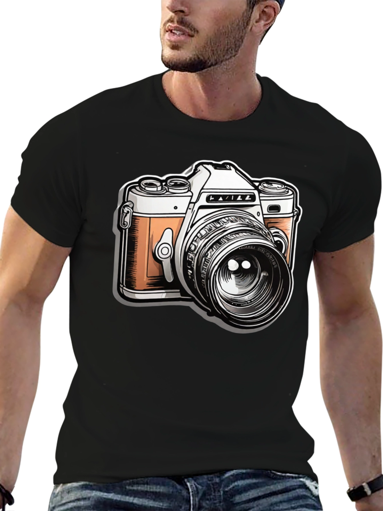 Retro Camera Graphic T-Shirt - Classic Style