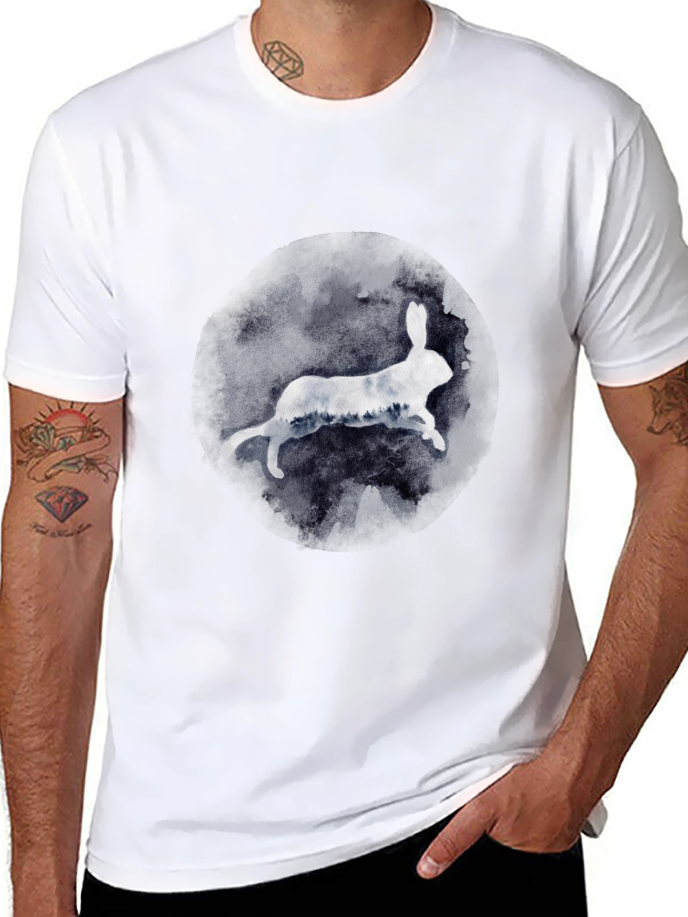 Rabbit Silhouette Graphic Tee