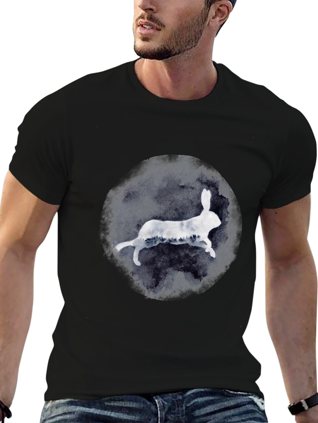 Rabbit Silhouette Graphic Tee