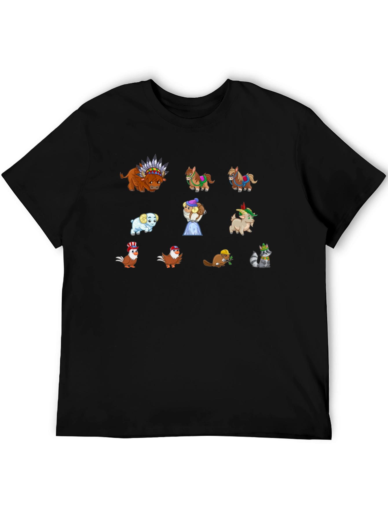 Cartoon Animal T-Shirt: Unique Graphic Tee
