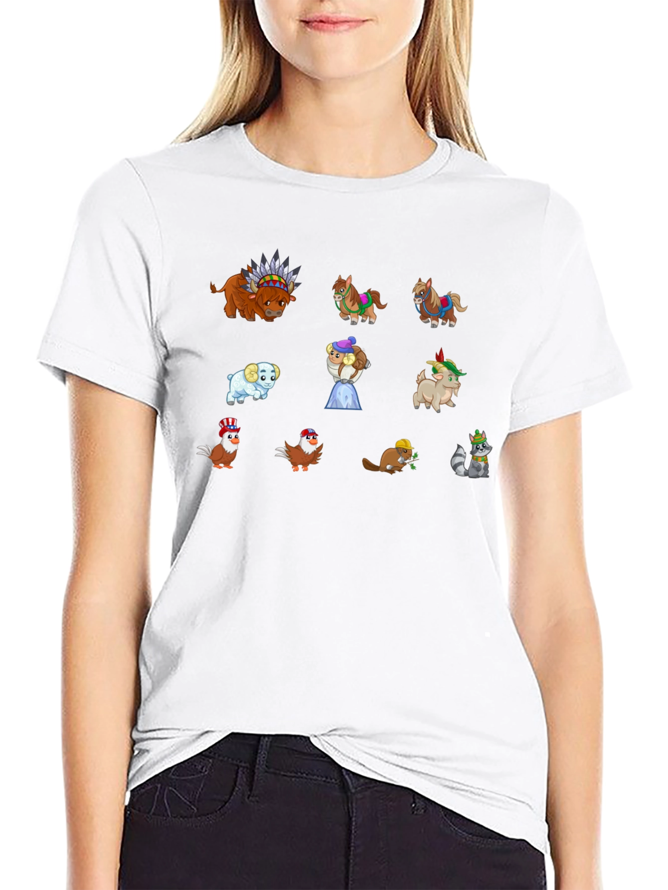 Cartoon Animal T-Shirt: Unique Graphic Tee