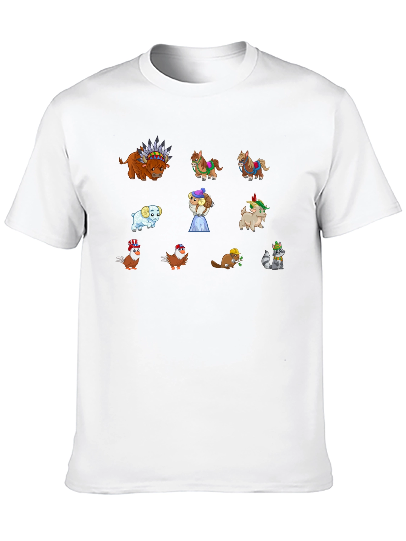 Cartoon Animal T-Shirt: Unique Graphic Tee