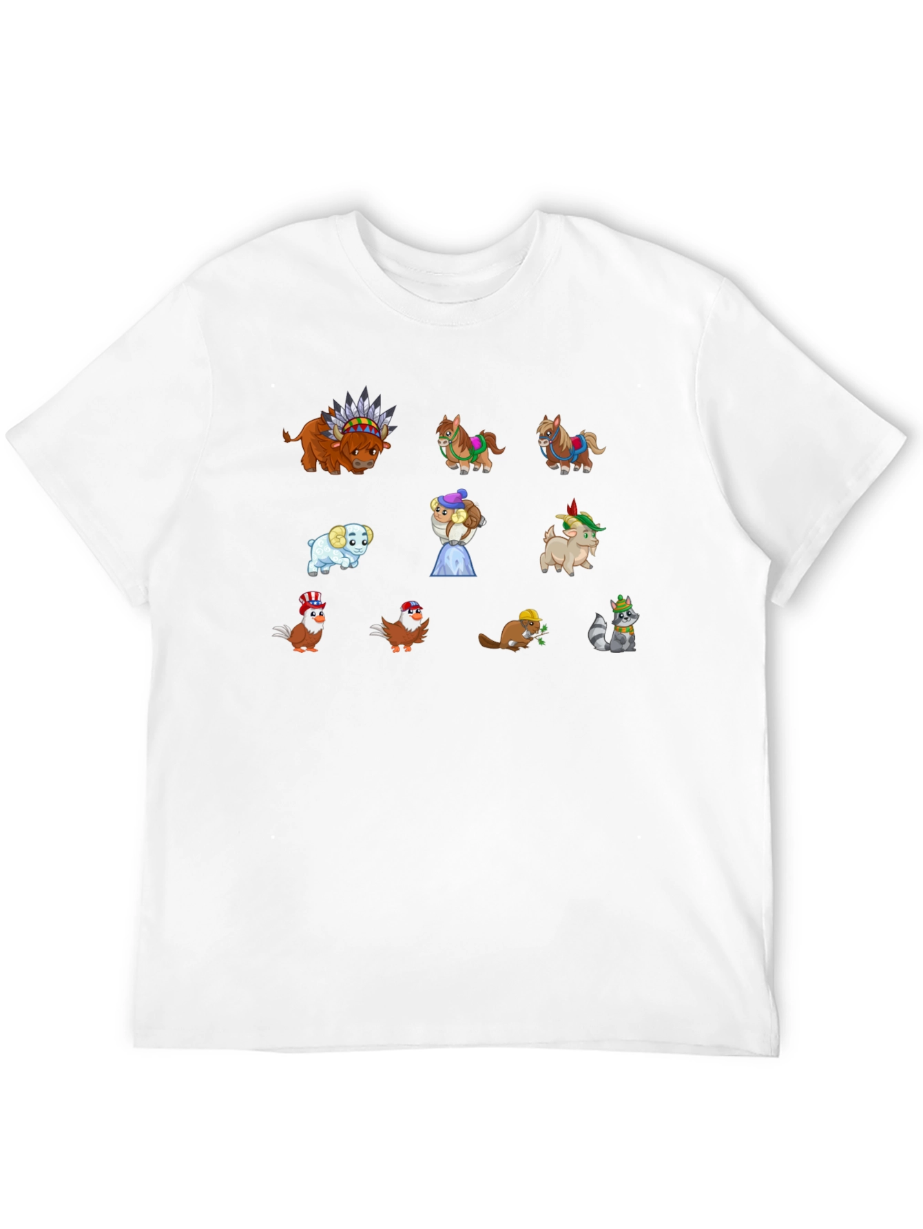 Cartoon Animal T-Shirt: Unique Graphic Tee