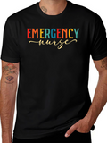 Emergency Nurse Graphic T-Shirt - Black