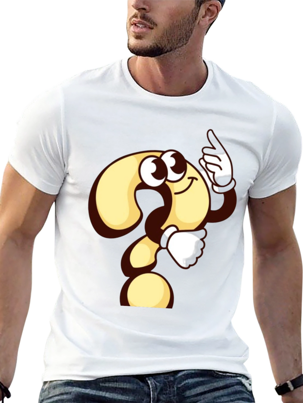 Question Mark Cartoon T-Shirt