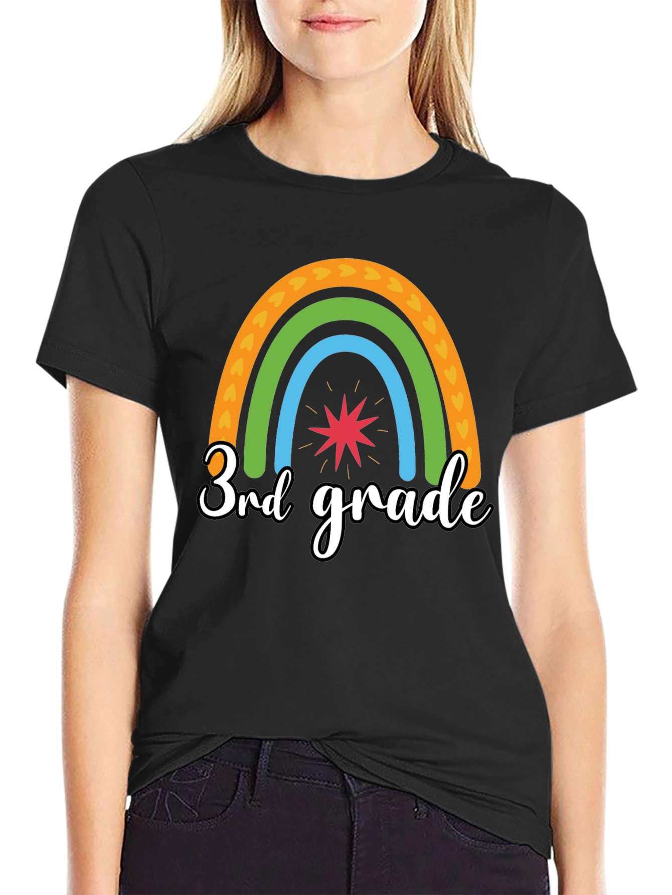 3rd Grade Rainbow Graphic Tee