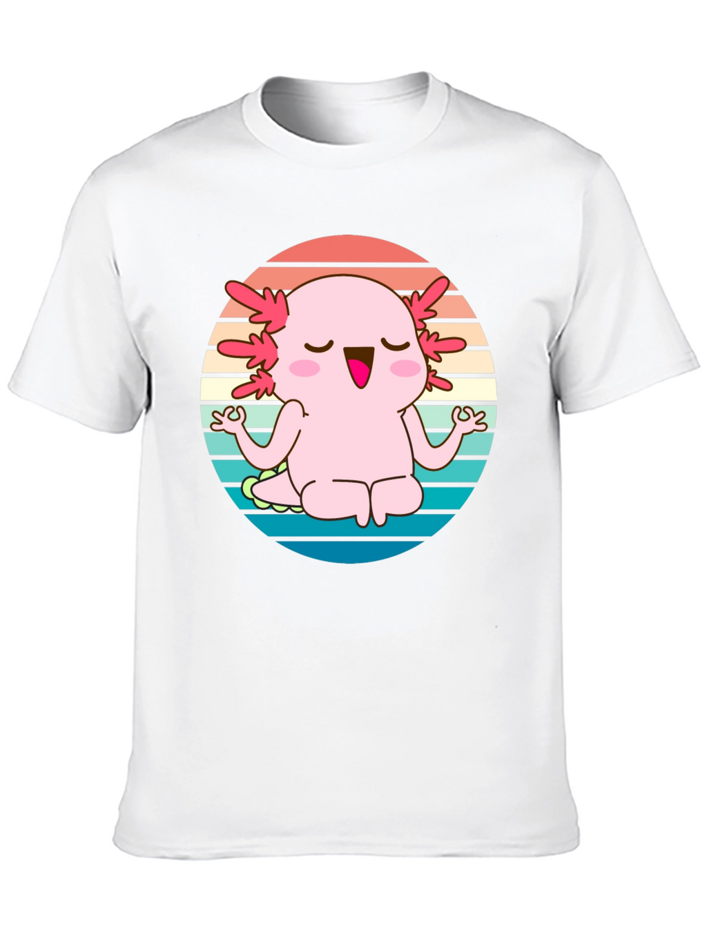 Axolotl Meditating T-Shirt - Cute Yoga Design