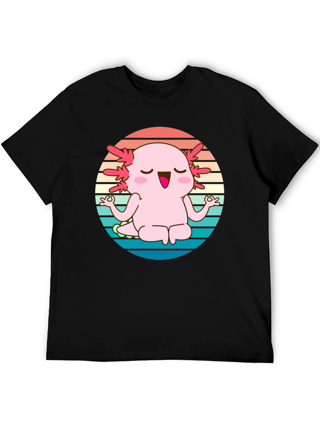 Axolotl Meditating T-Shirt - Cute Yoga Design