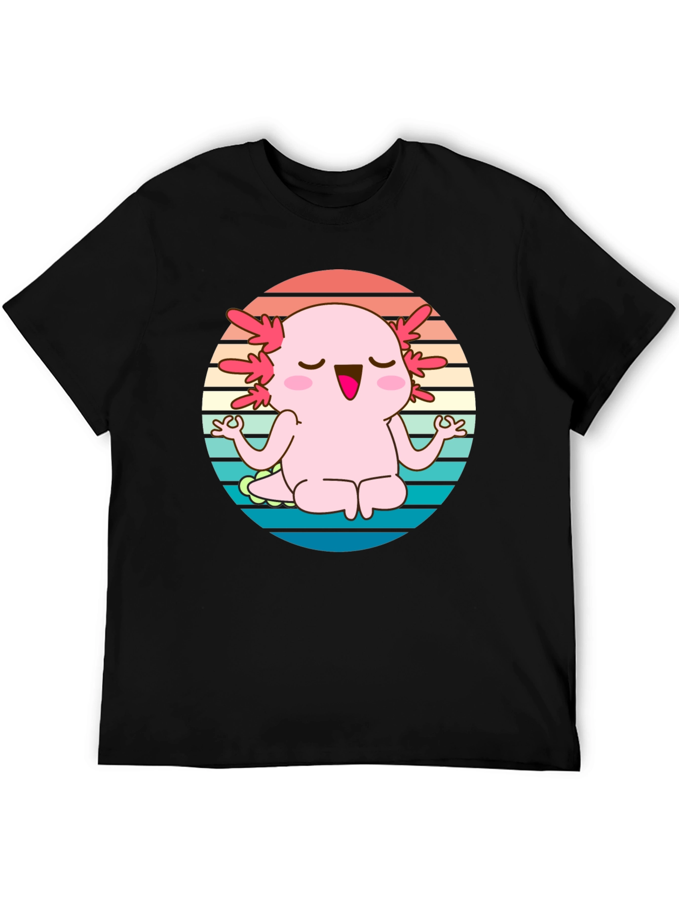 Axolotl Meditating T-Shirt - Cute Yoga Design
