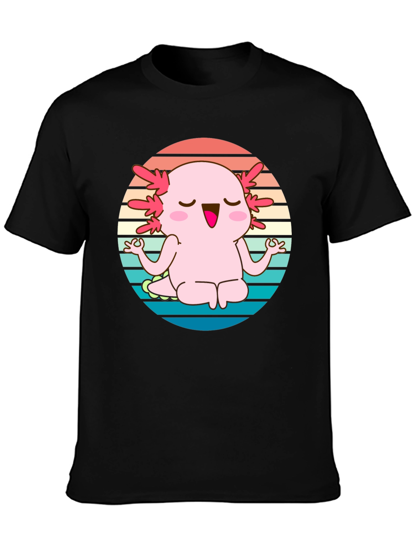 Axolotl Meditating T-Shirt - Cute Yoga Design