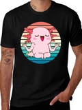 Axolotl Meditating T-Shirt - Cute Yoga Design
