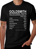 Goldsmith Nutritional Facts Black T-Shirt