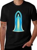 Mystical Virgin Mary Graphic Black T-Shirt