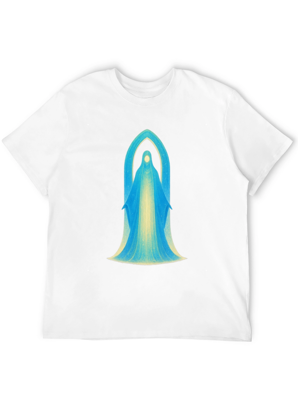 Mystical Virgin Mary Graphic Black T-Shirt