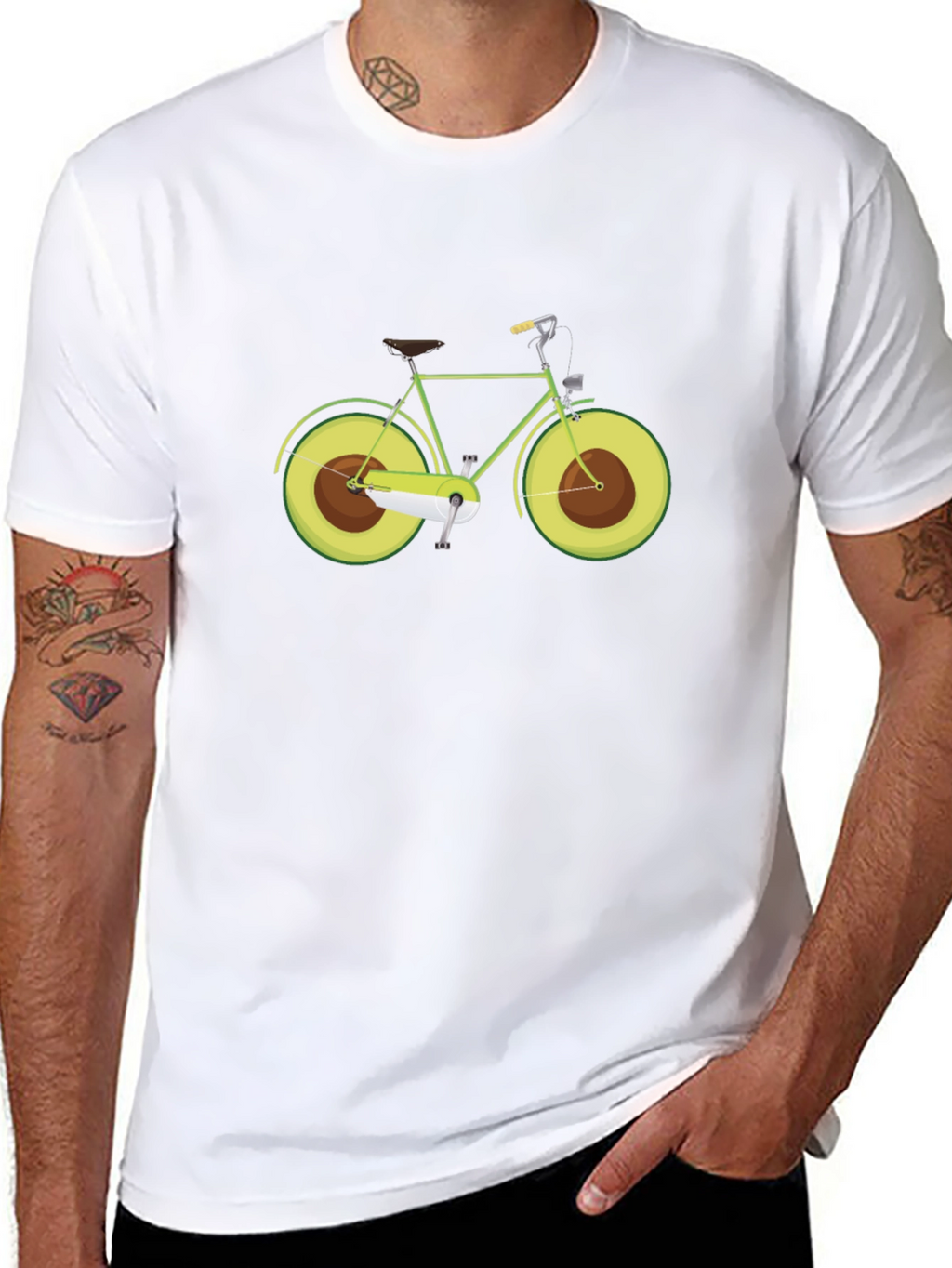 Avocado Bicycle Graphic Tee