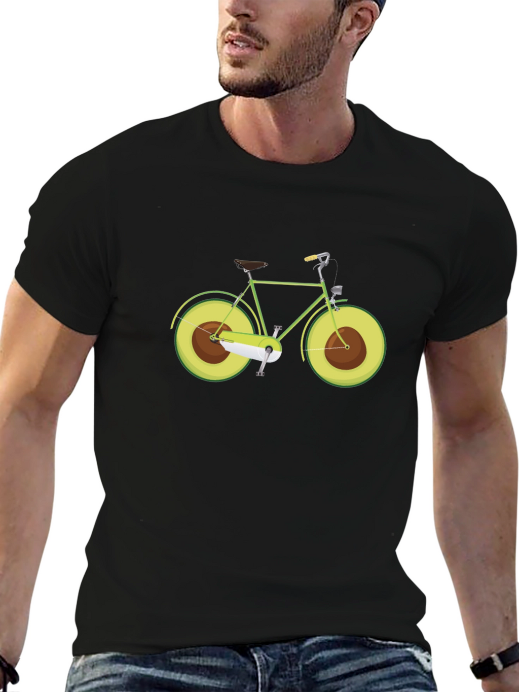 Avocado Bicycle Graphic Tee