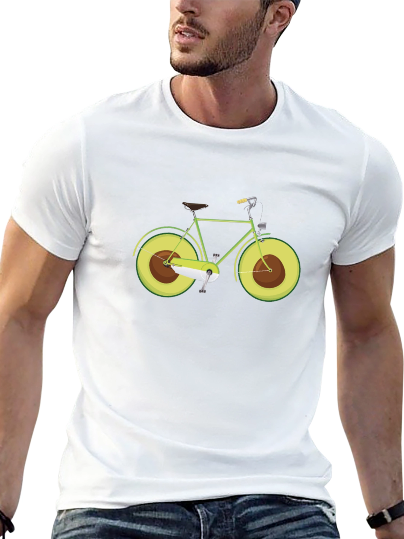 Avocado Bicycle Graphic Tee