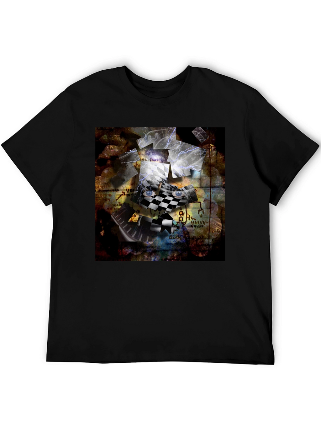 Abstract Chessboard Graphic Tee