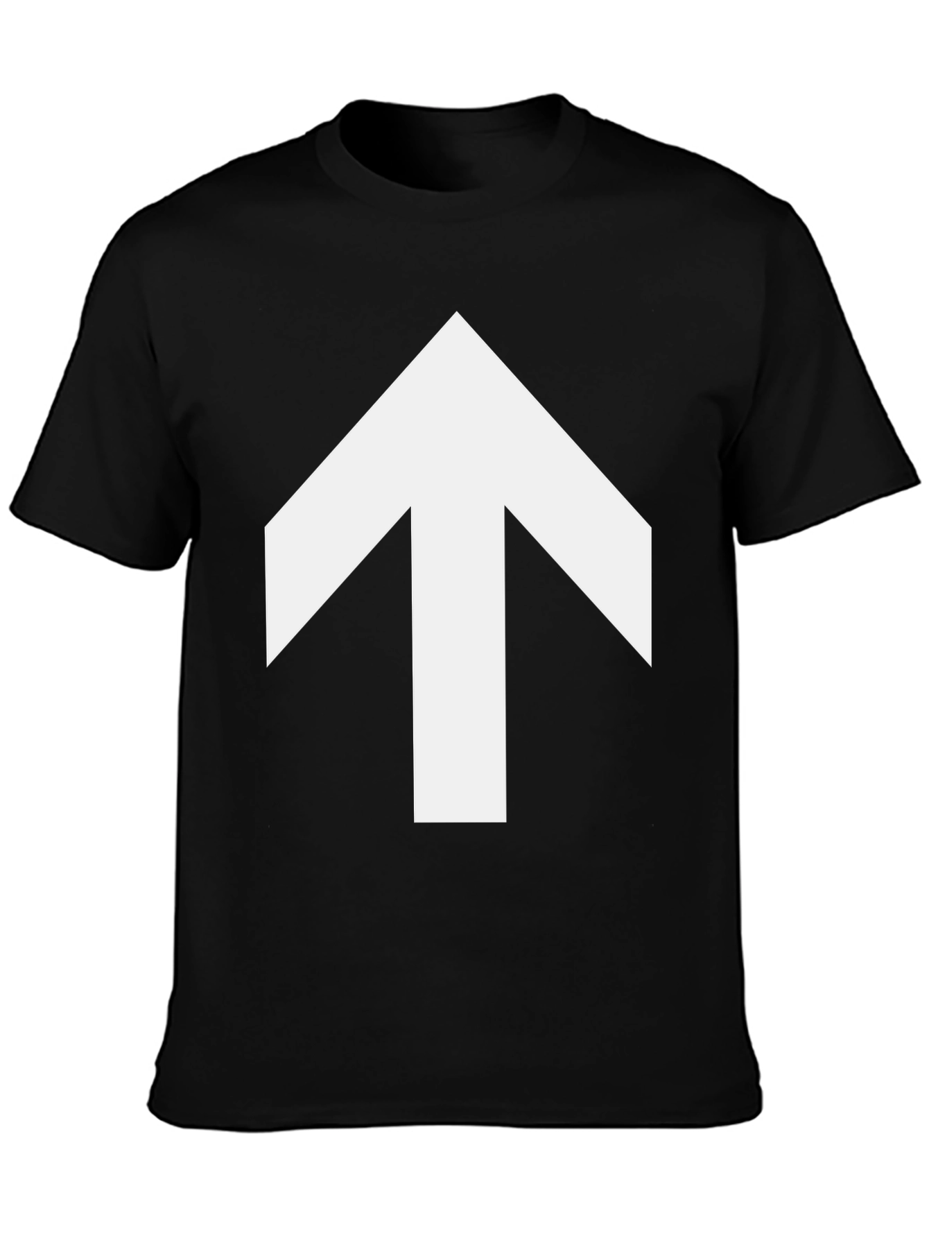 Arrow Up Graphic Tee - Casual Black T-Shirt