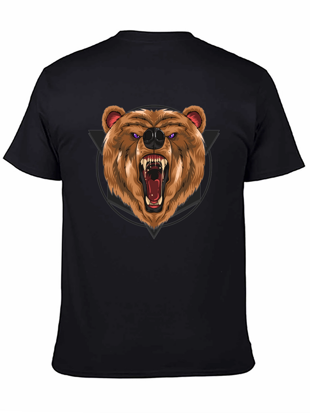 Roaring Bear Graphic Black T-Shirt