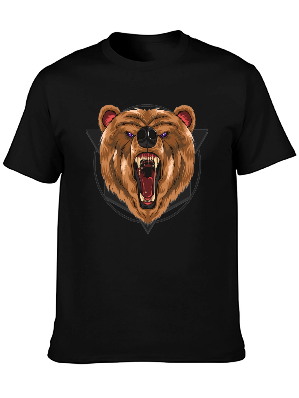 Roaring Bear Graphic Black T-Shirt