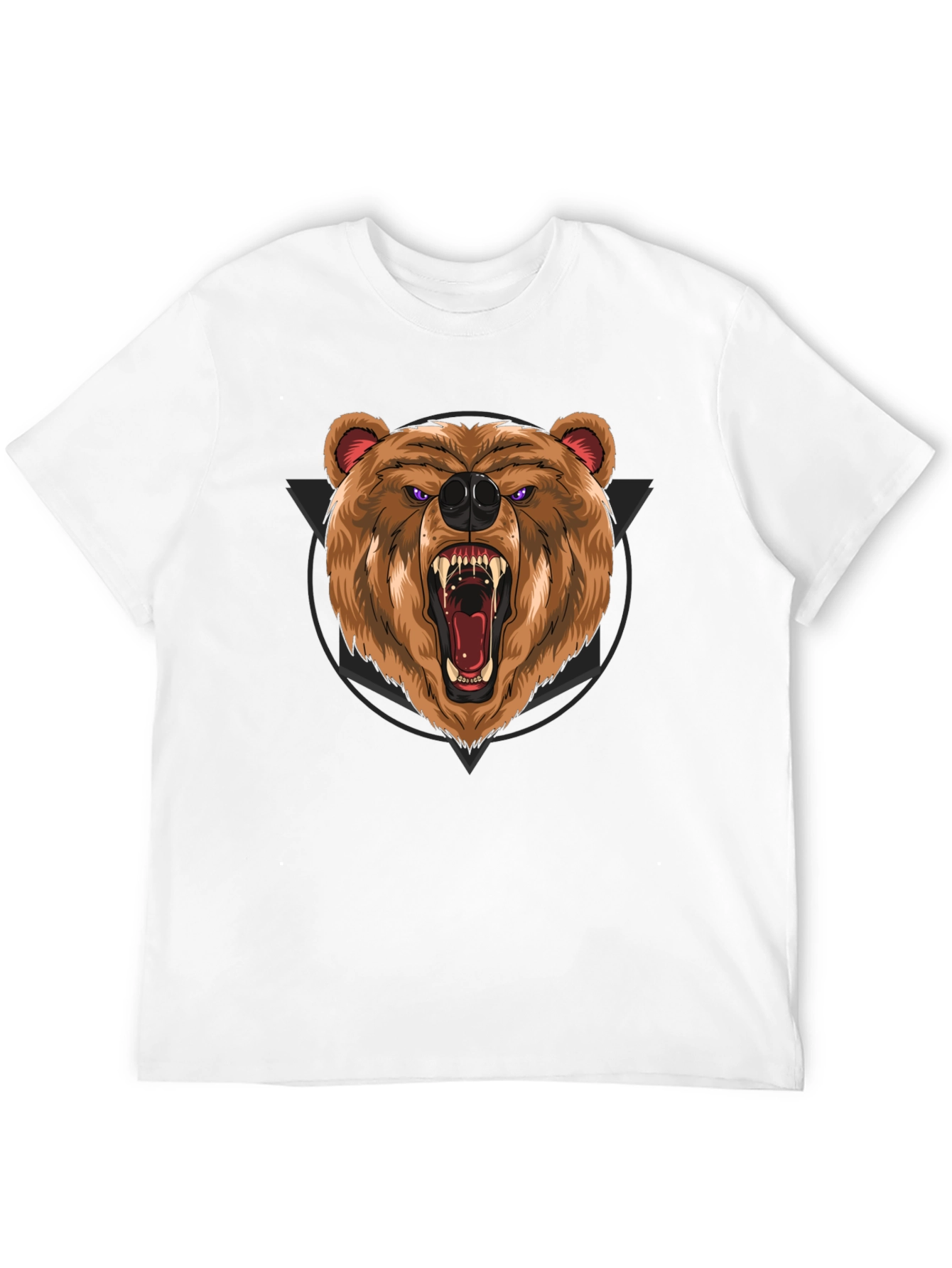 Roaring Bear Graphic Black T-Shirt
