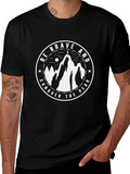 Be Brave Conquer Peak Black T-Shirt