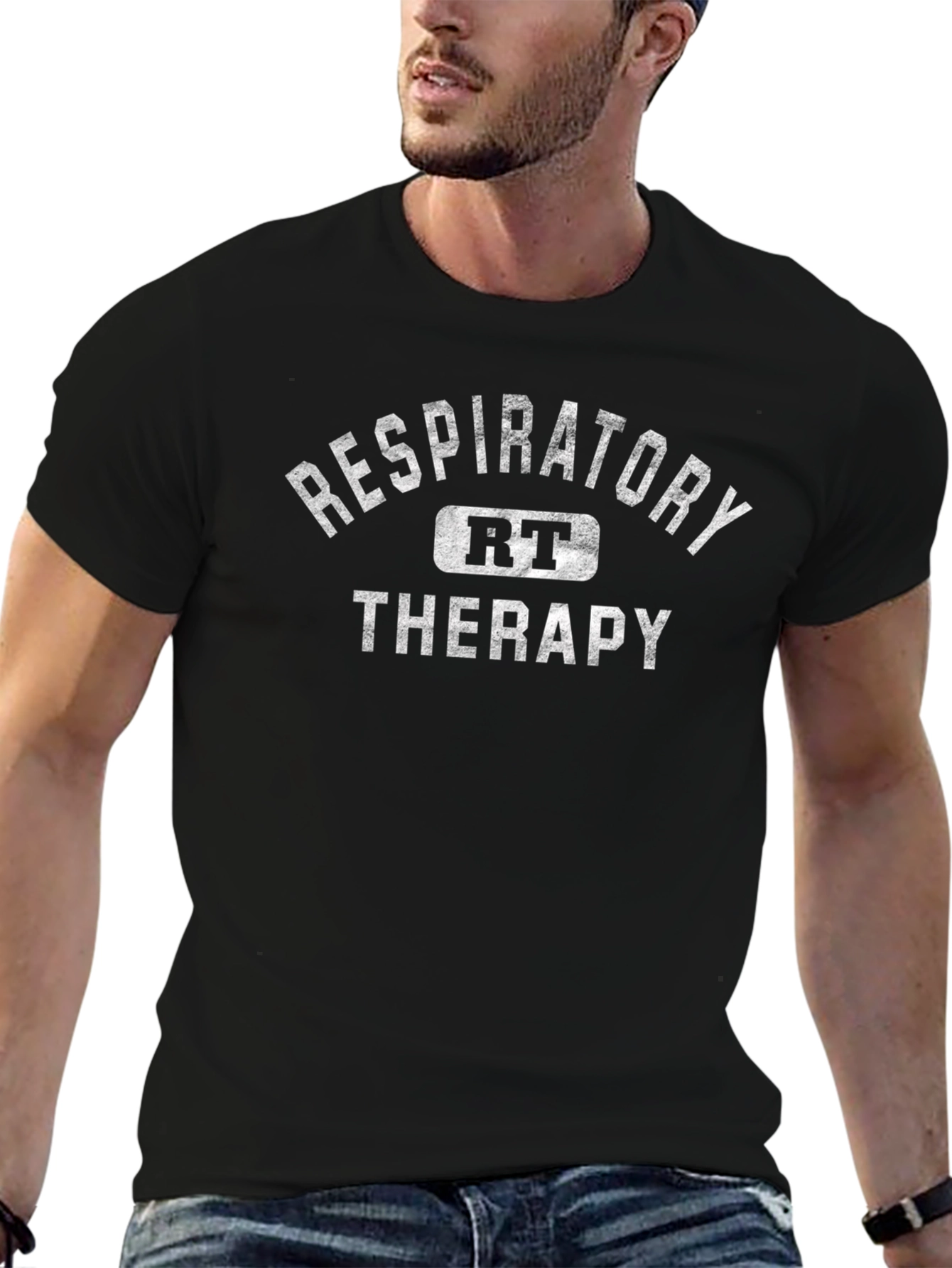 Respiratory Therapy Black Graphic Tee