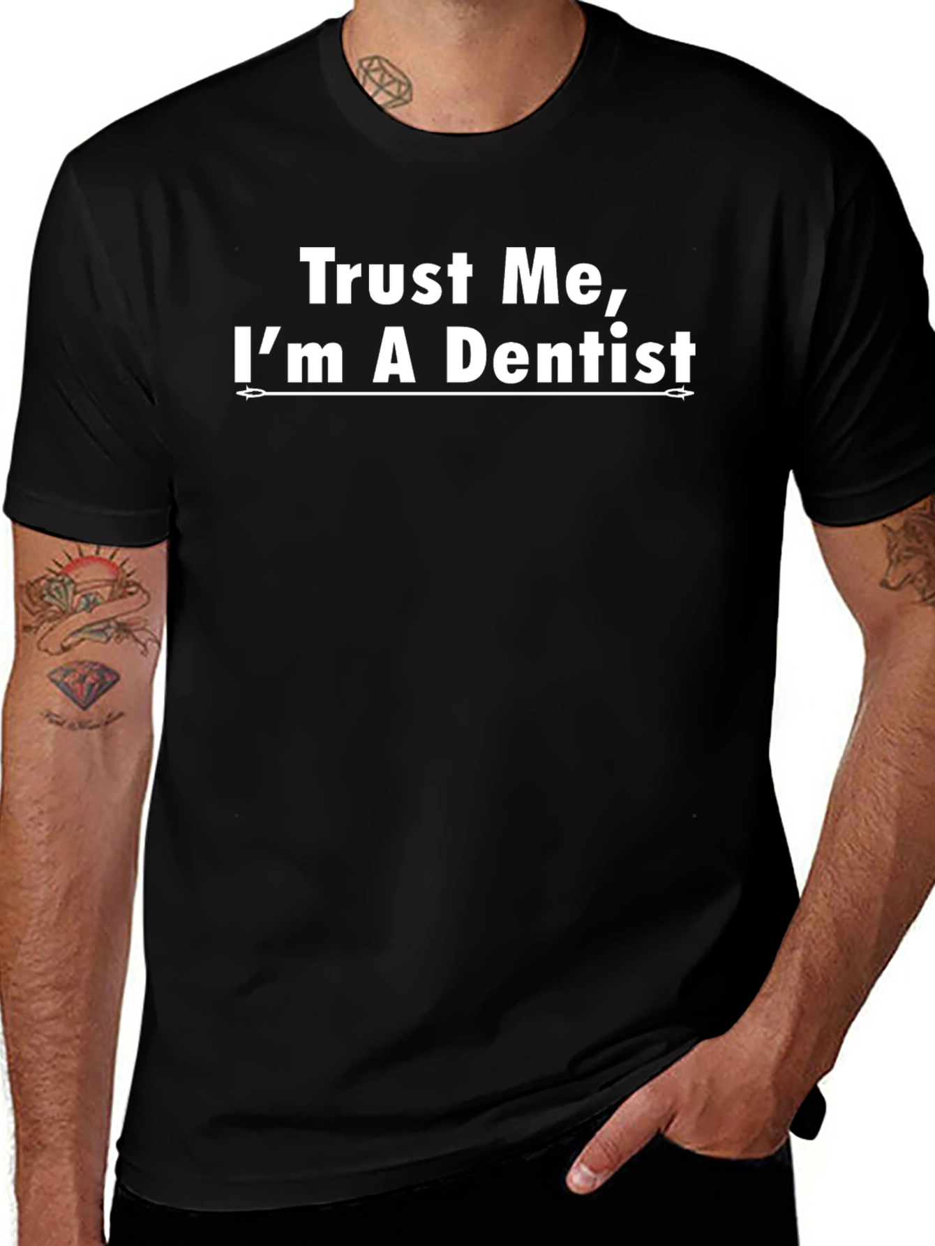 Trust Me Im A Dentist Black T-Shirt