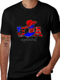 USA Flag Cowboy T-Shirt - Patriotic Tee