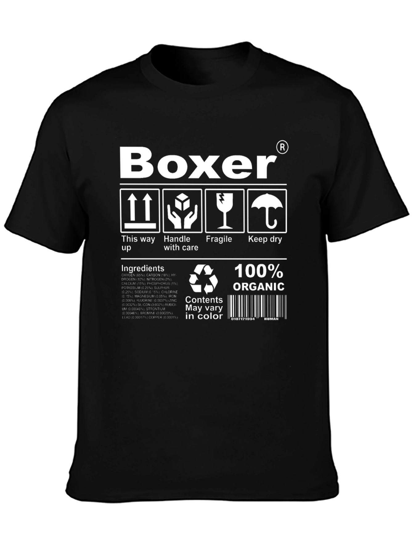 Boxer Organic T-Shirt - Handle with Care