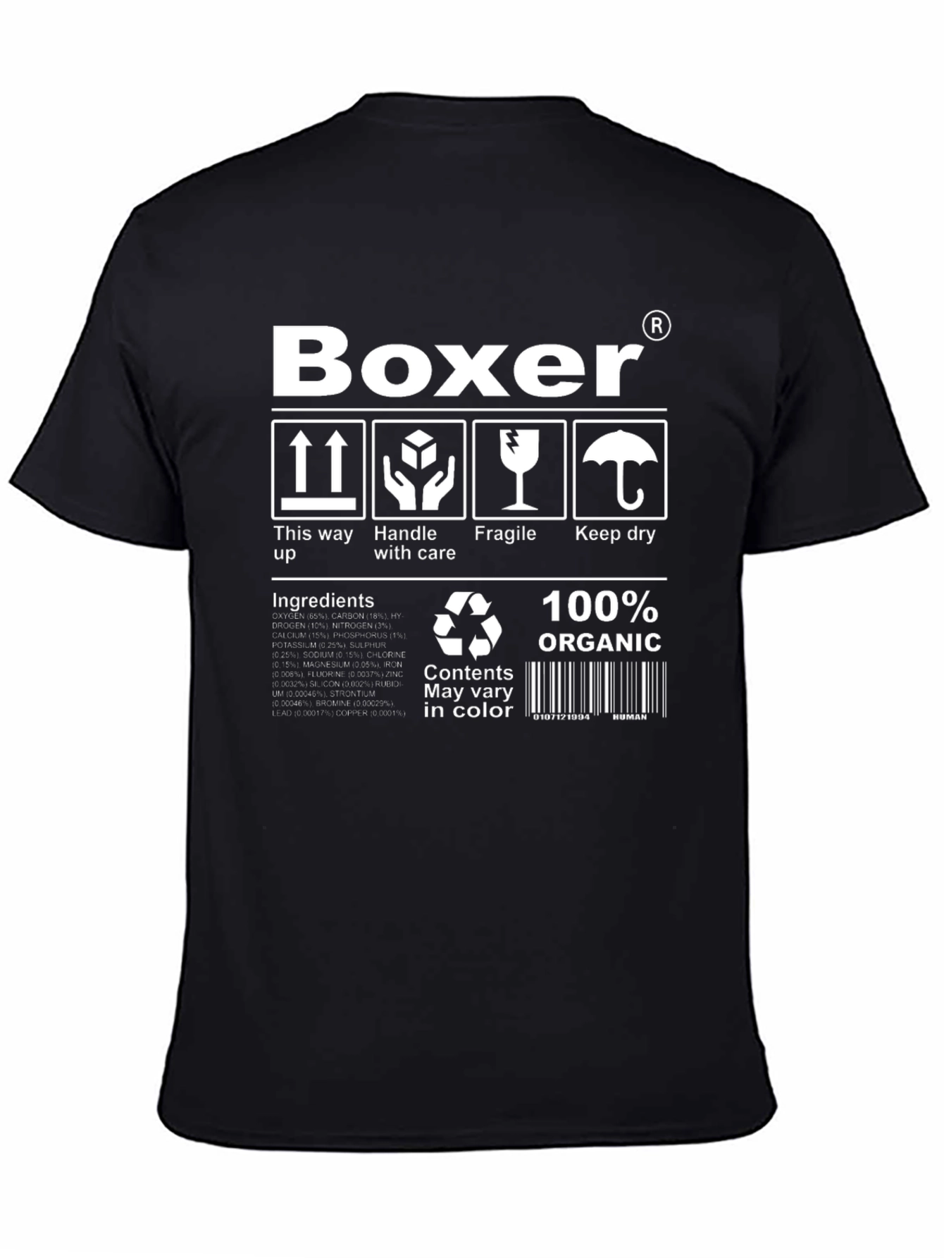 Boxer Organic T-Shirt - Handle with Care