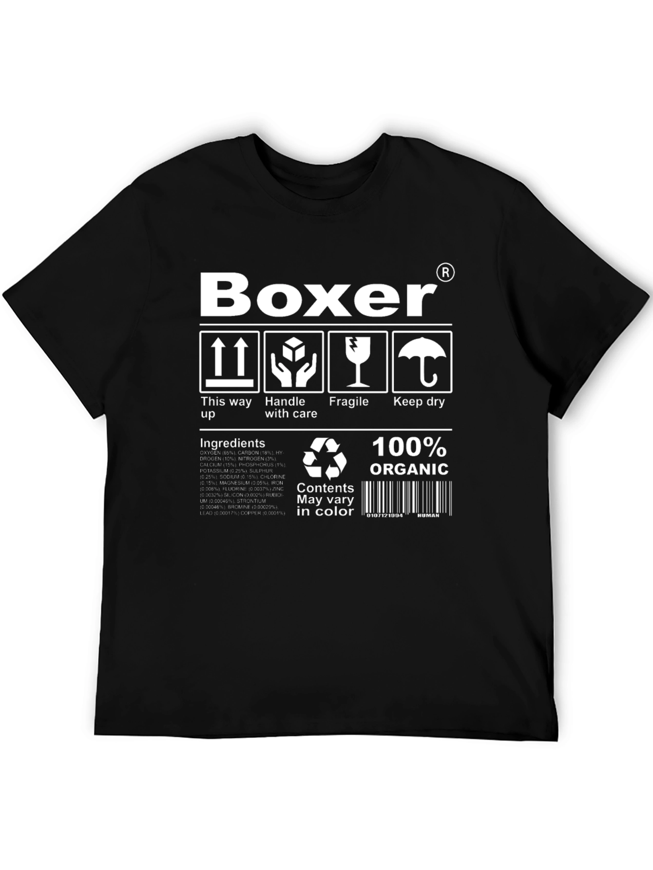Boxer Organic T-Shirt - Handle with Care