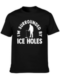 Im Surrounded By Ice Holes Black T-Shirt