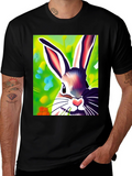 Vibrant Bunny Graphic Tee - Unisex Cotton Shirt