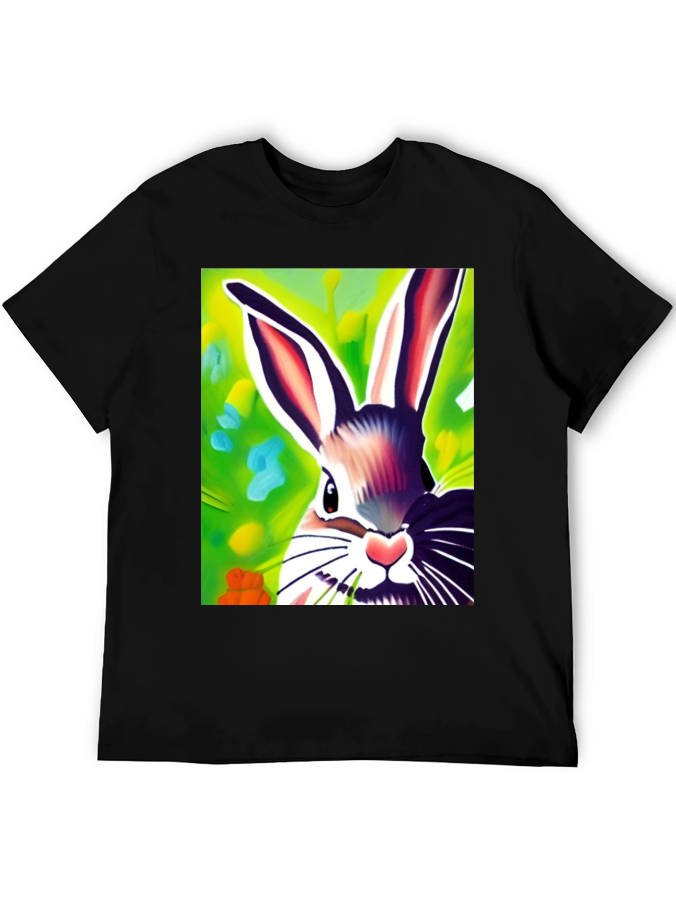 Vibrant Bunny Graphic Tee - Unisex Cotton Shirt