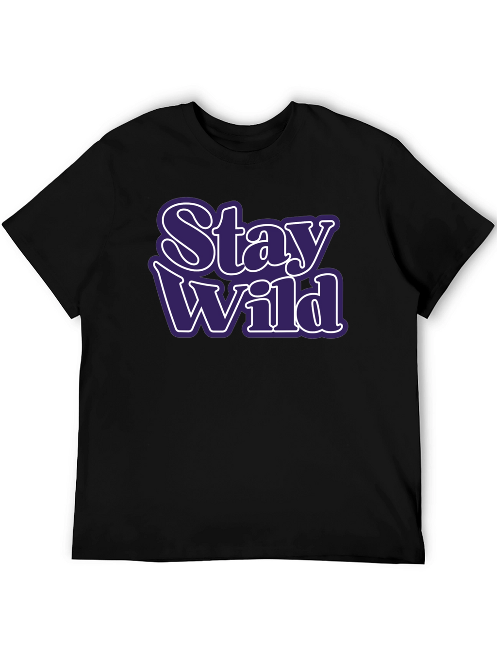 Stay Wild Graphic Tee - Trendy Black T-Shirt