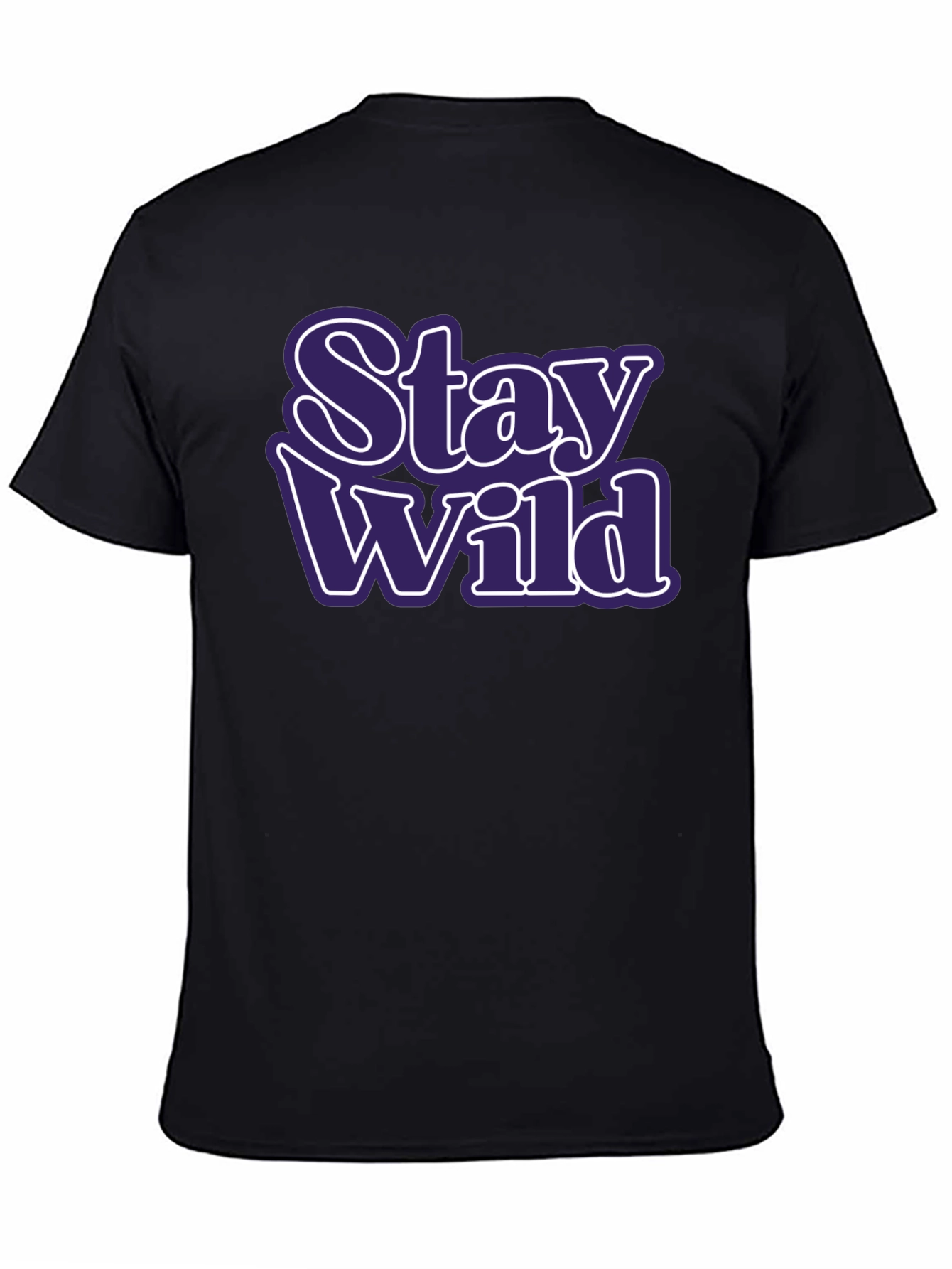 Stay Wild Graphic Tee - Trendy Black T-Shirt