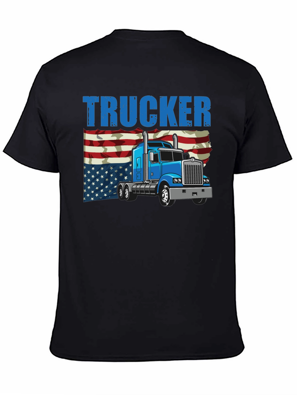 Trucker USA Flag Graphic Tee