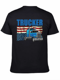 Trucker USA Flag Graphic Tee