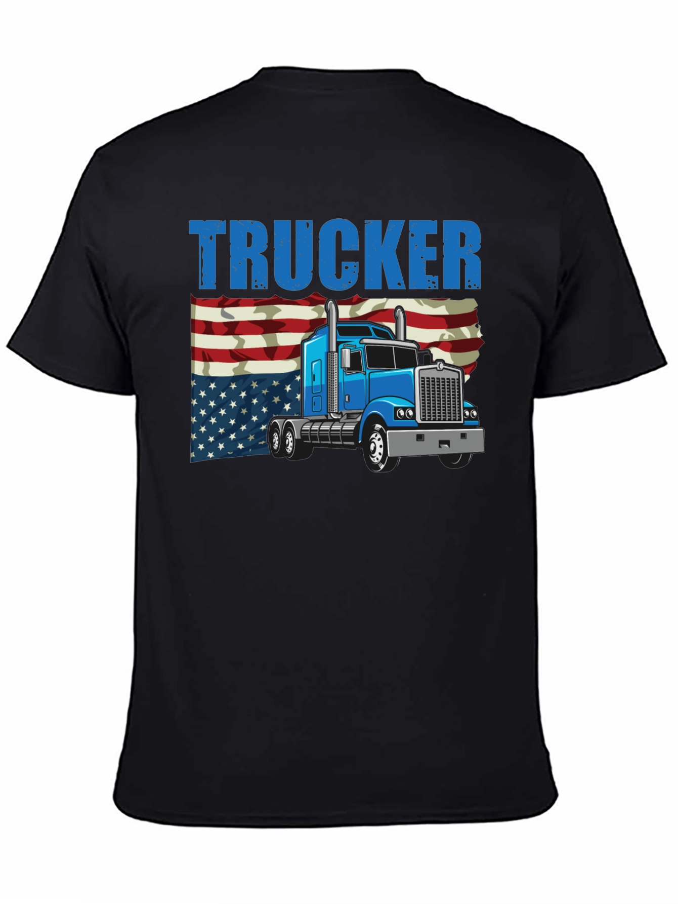 Trucker USA Flag Graphic Tee