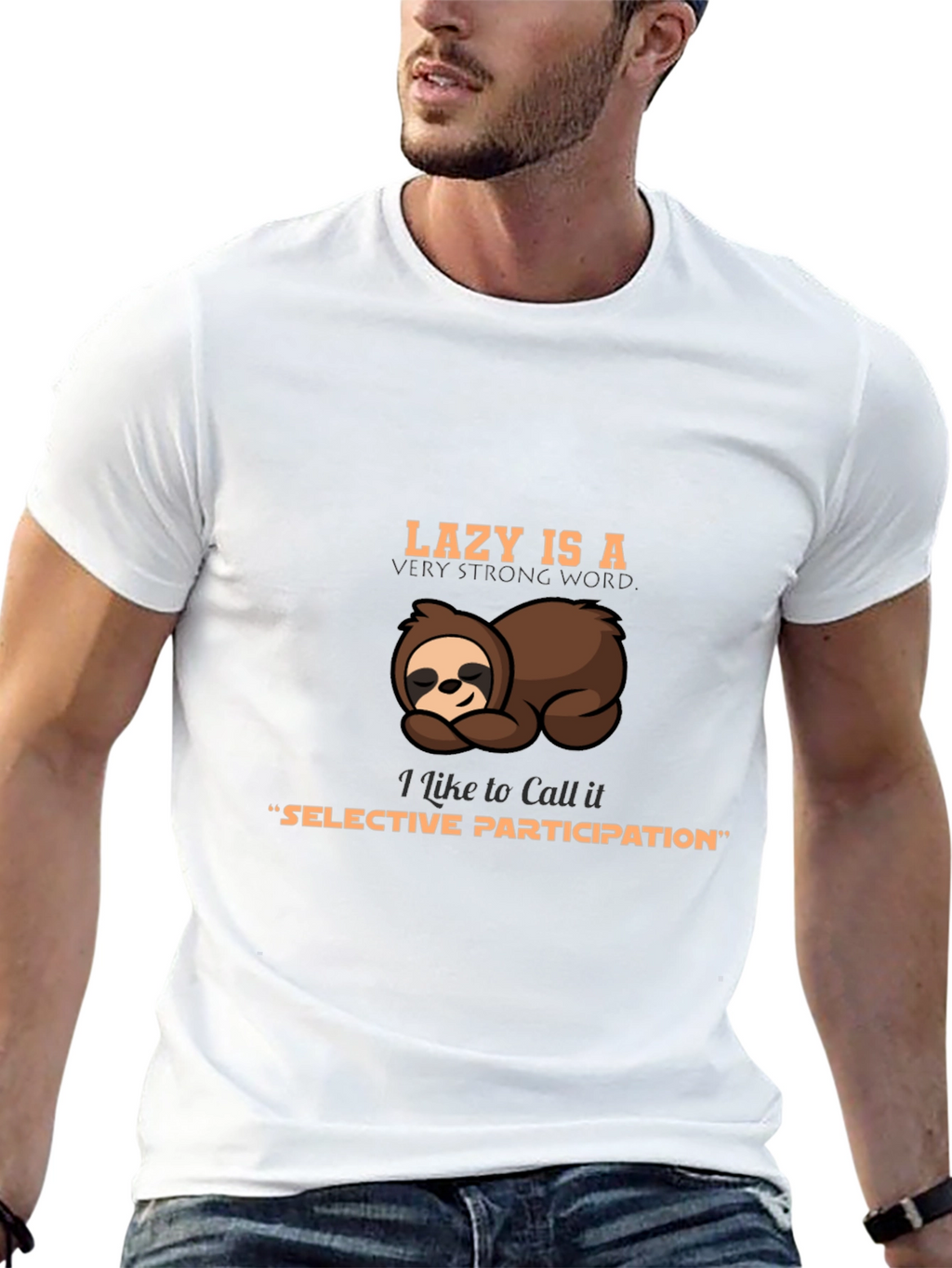 Lazy Sloth T-Shirt - Selective Participation Graphic Tee