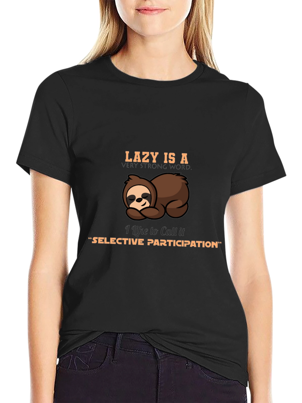 Lazy Sloth T-Shirt - Selective Participation Graphic Tee
