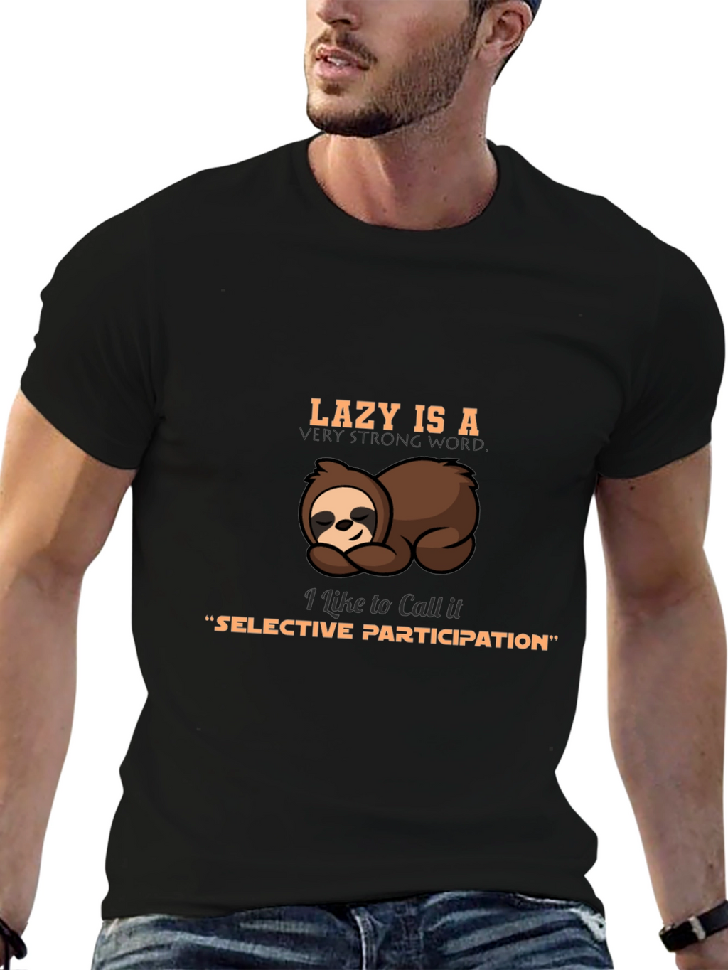 Lazy Sloth T-Shirt - Selective Participation Graphic Tee