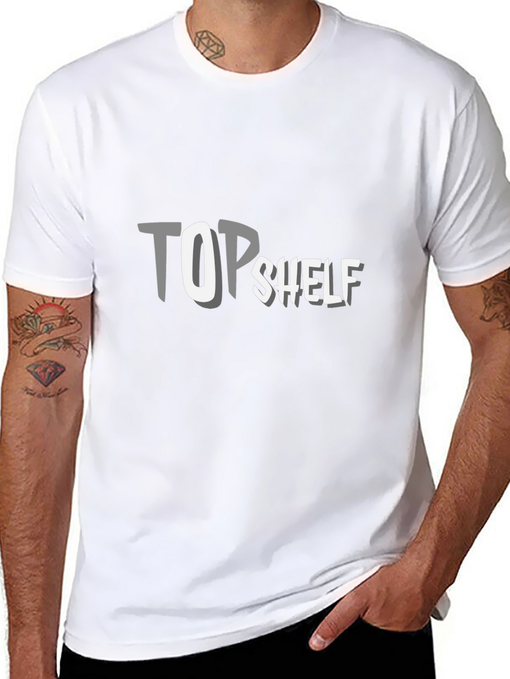 Top Shelf Graphic Tee - Stylish Mens Black T-Shirt