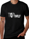 Top Shelf Graphic Tee - Stylish Mens Black T-Shirt