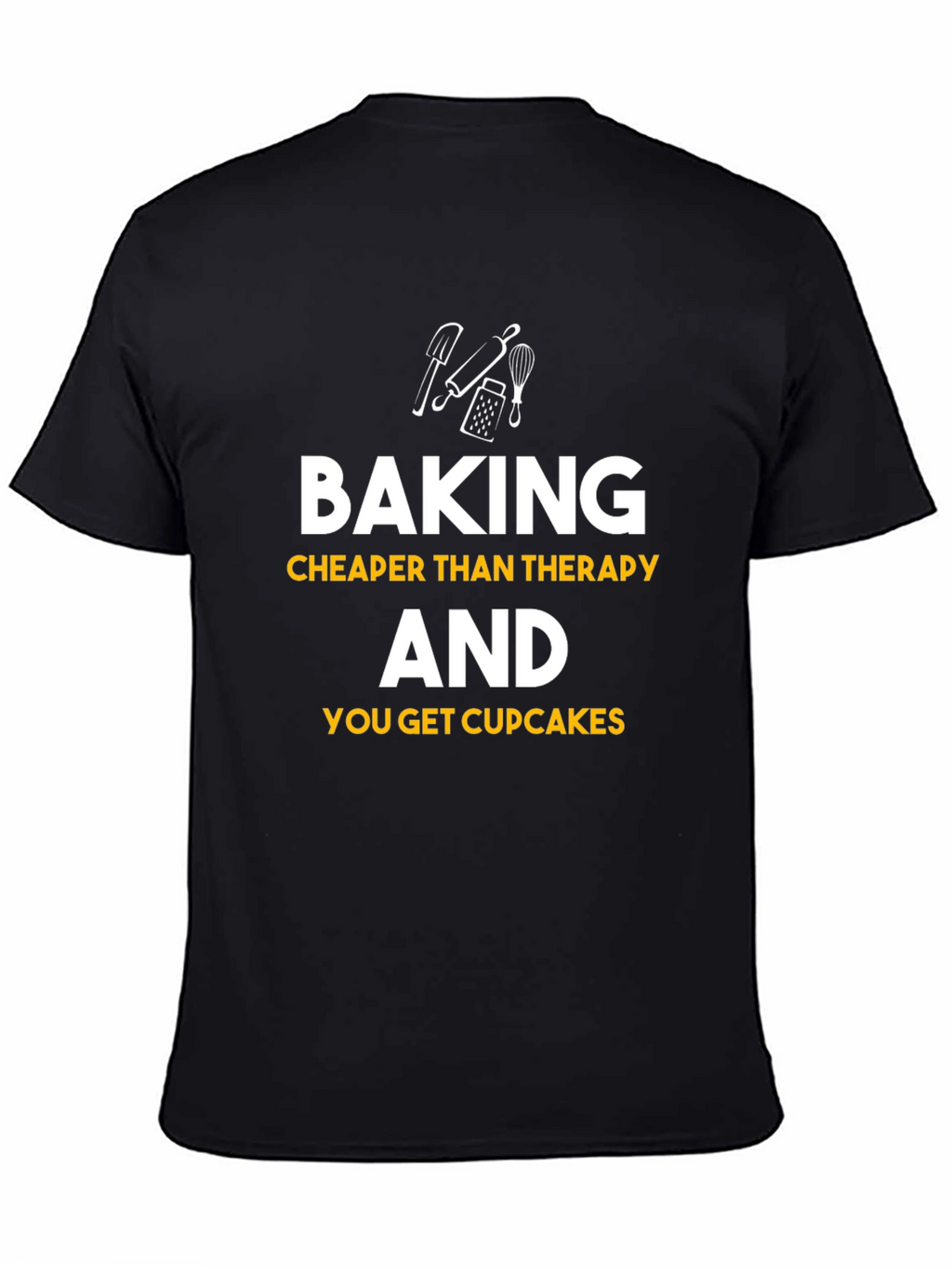 Baking Cheaper Than Therapy Black Graphic Tee