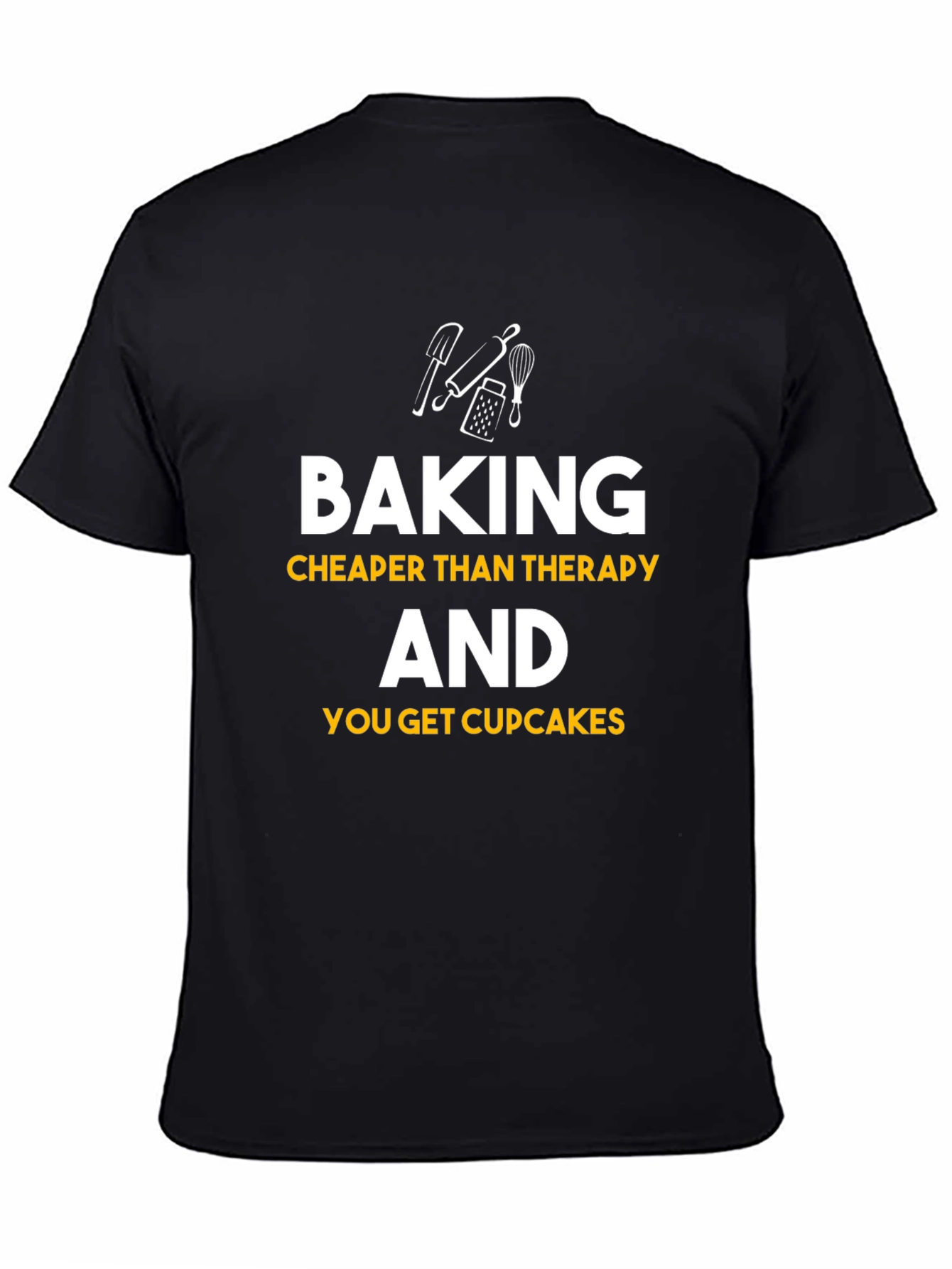 Baking Cheaper Than Therapy Black Graphic Tee