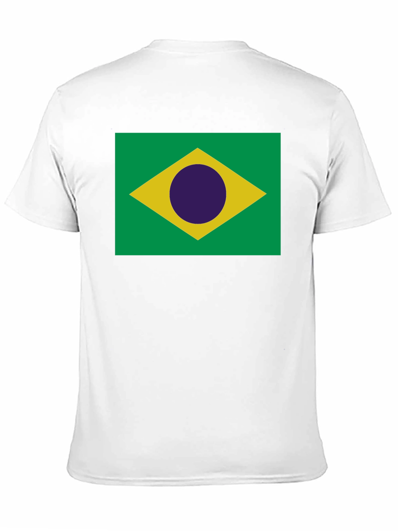 Brazil Flag T-Shirt - Black Crew Neck Tee